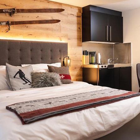 Wunderstay Alpine 403 Centric Studio Balcony/View Davos Exterior foto